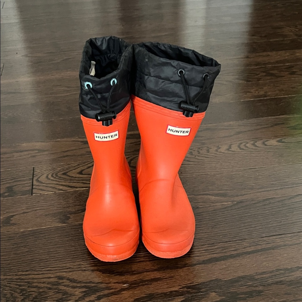 Hunter Kids Bright Red Rain Boots